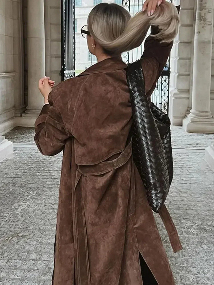 Estela® | Langer Wildledermantel