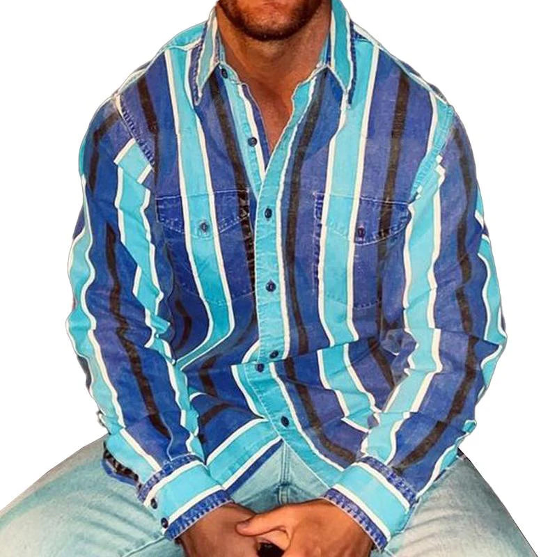 Verian - Das Herren Langarmhemd mit Farbblock-Design