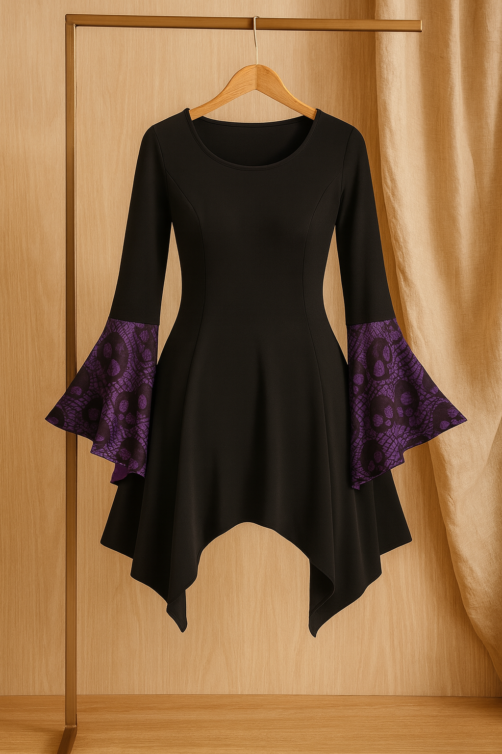 SkullLace Gothic Bluse – Damenbluse mit Totenkopf-Print & Taillenschnürung