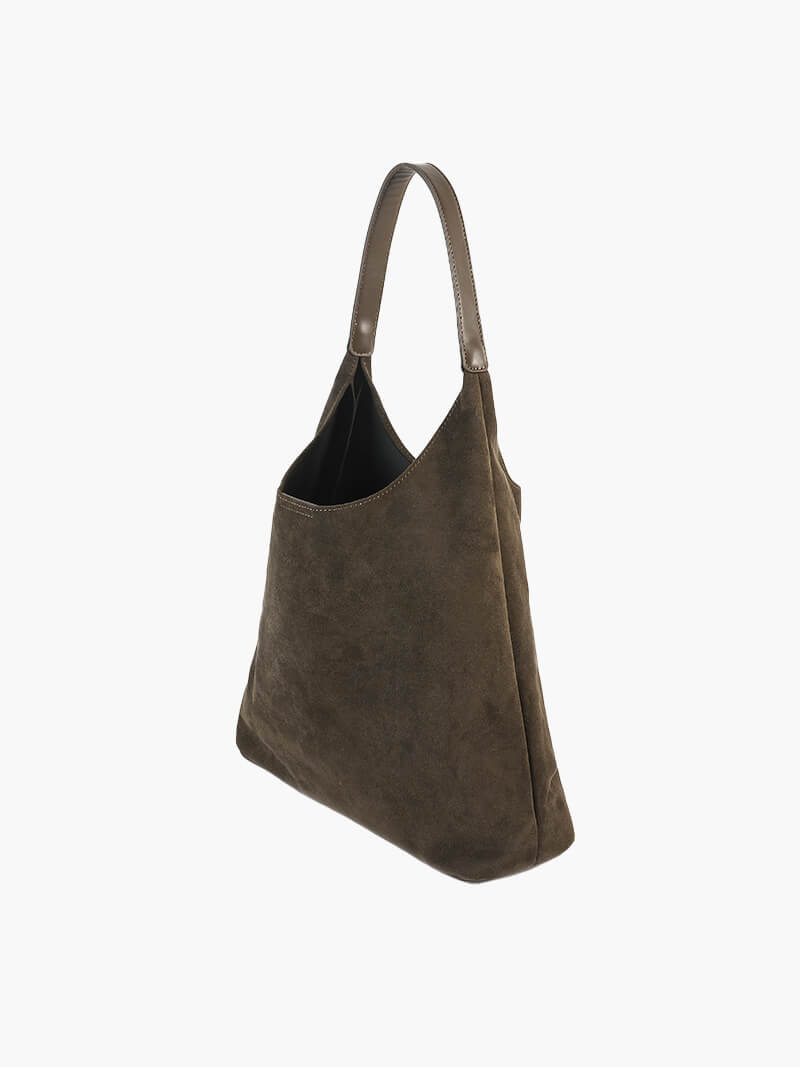 Elegante vegane Wildleder-Tasche – Geräumige Schulterhandtasche