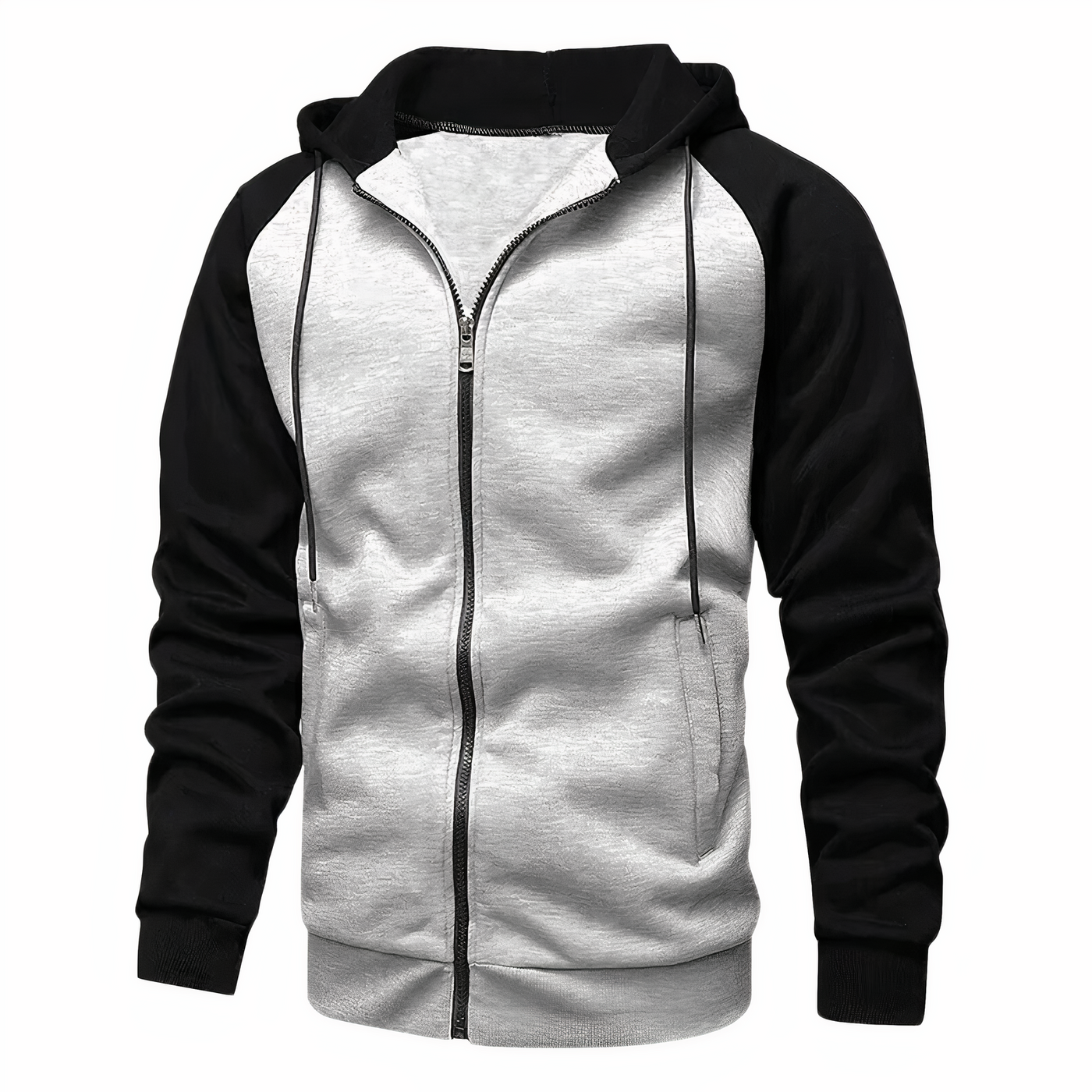 Sportlicher Zip Hoodie mit Verstellbarer Kapuze