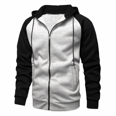 Sportlicher Zip Hoodie mit Verstellbarer Kapuze