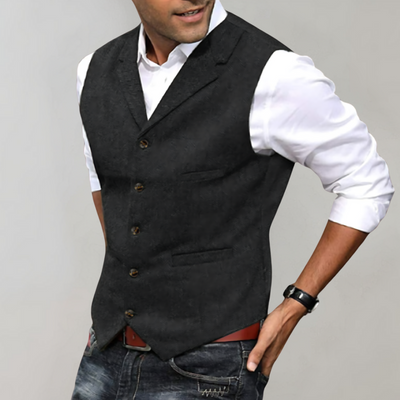 Herren Weste mit Reverskragen | Klassische Anzugweste für festliche Anlässe