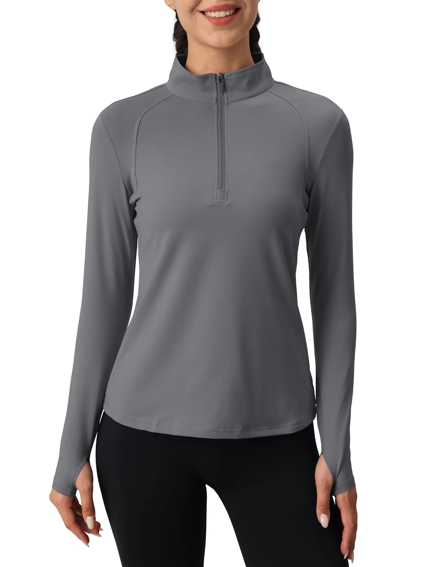 Tervona | Atmungsaktiver Damenpullover mit Viertel Reißverschluss