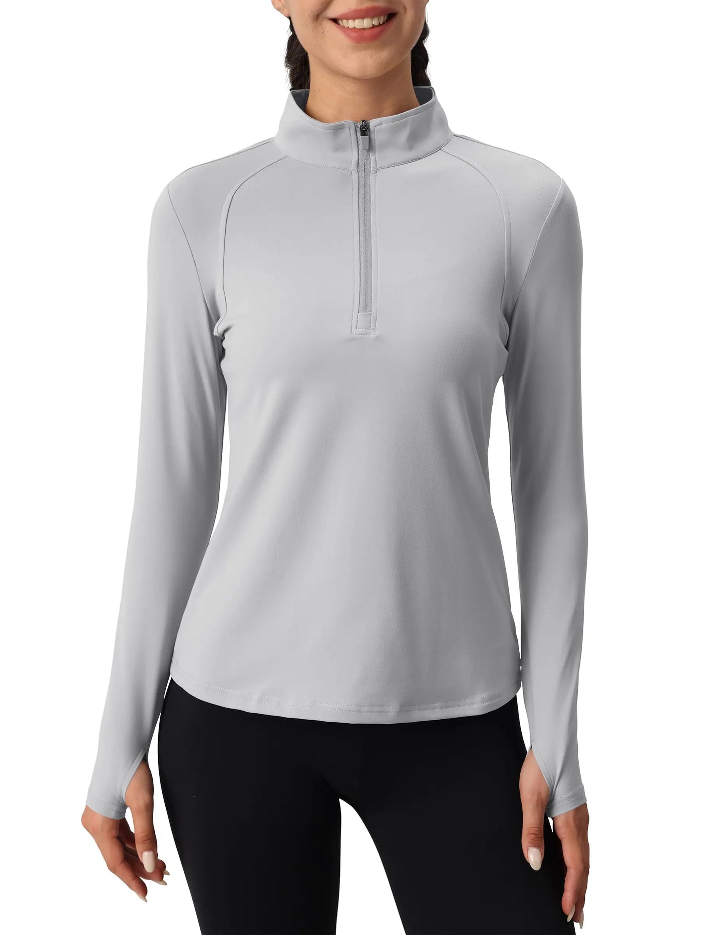 Tervona | Atmungsaktiver Damenpullover mit Viertel Reißverschluss