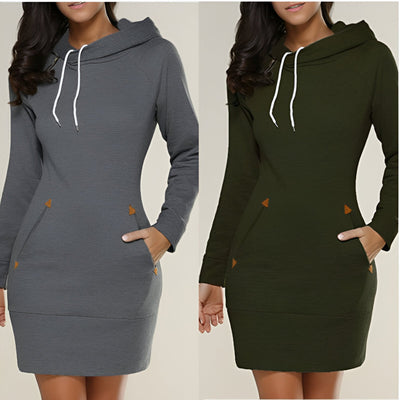 Bernadette | Casual Hoodie Kleid mit Taschen