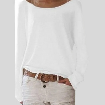 Patricia - Elegantes Damen-Langarmshirt mit Rundhalsausschnitt