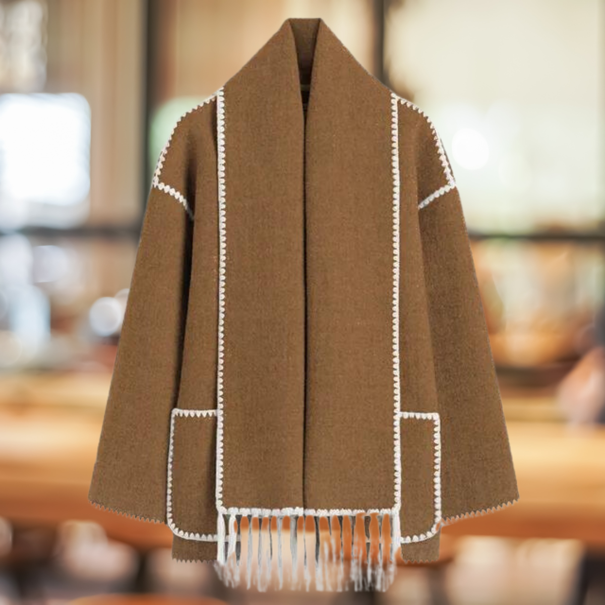 Gabriela® | Eleganter Wollmantel mit Winterschal