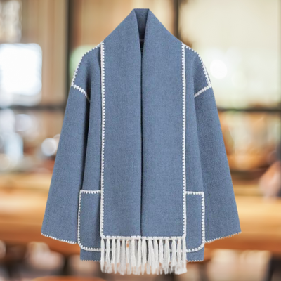 Gabriela® | Eleganter Wollmantel mit Winterschal