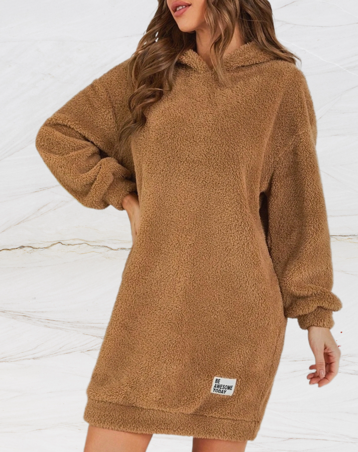 Helena® | Langer, flauschiger Kapuzenpullover für Damen