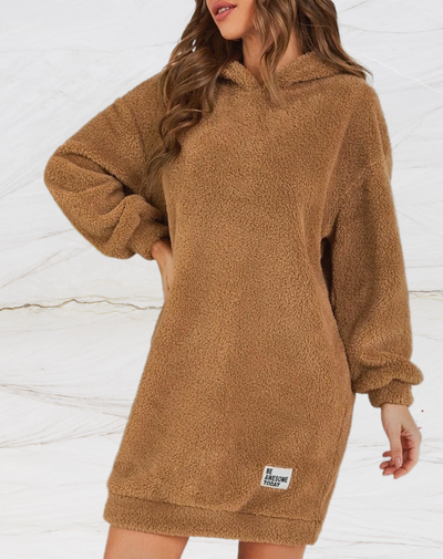 Helena® | Langer, flauschiger Kapuzenpullover für Damen