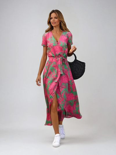 Suzanne – Elegantes V-Ausschnitt Kleid