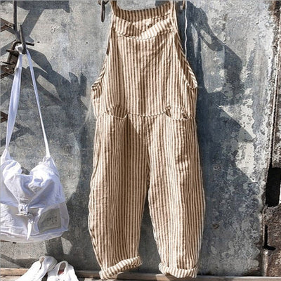 HARPER - Gestreifter Baggy-Jumpsuit im Vintage-Look