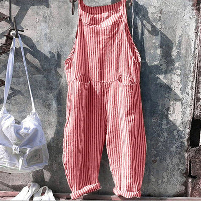 HARPER - Gestreifter Baggy-Jumpsuit im Vintage-Look