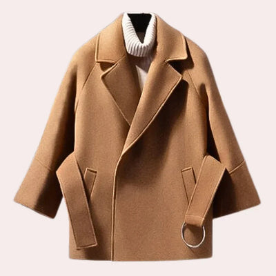 Delaney - stylische jacke mit modischem gürtel für damen