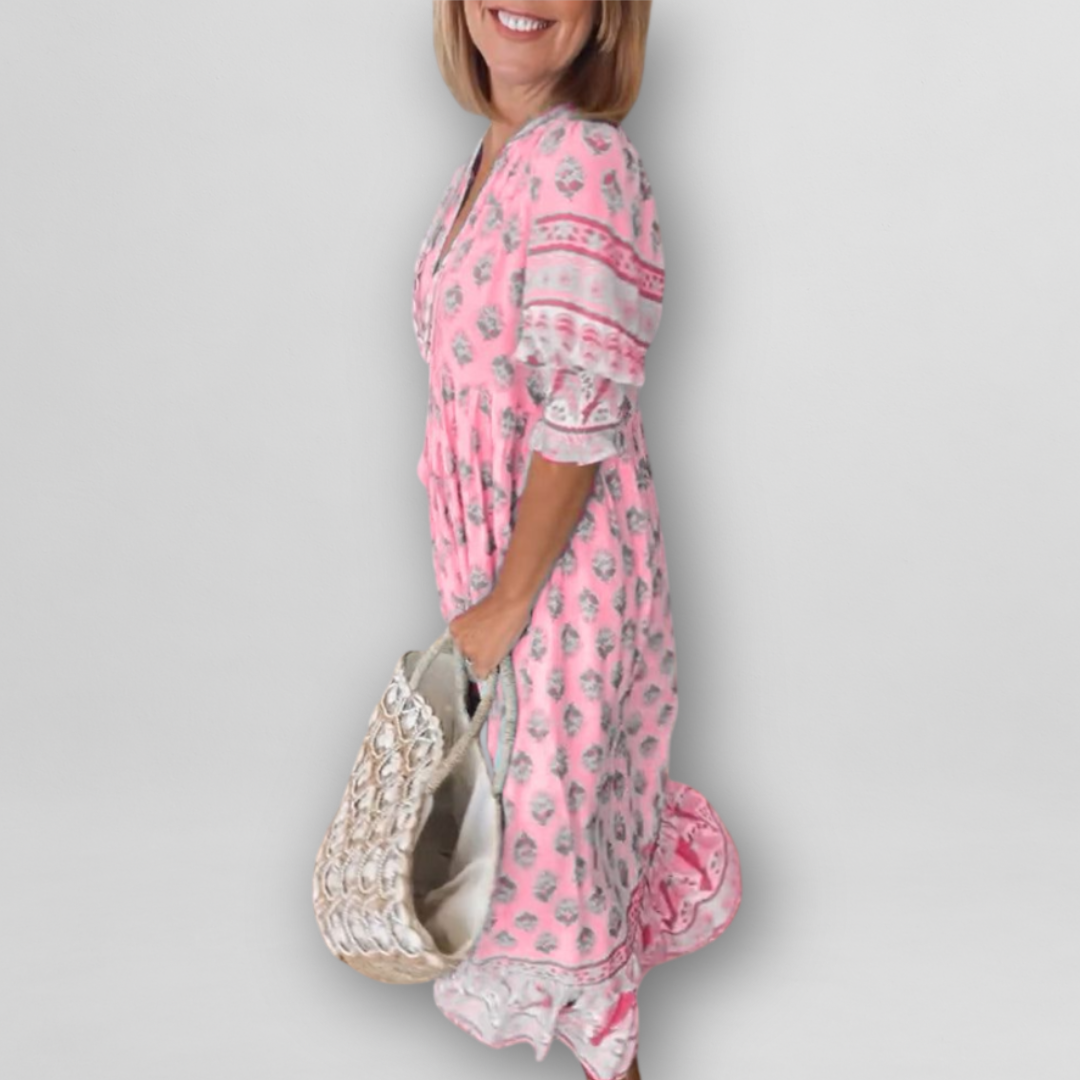 Lässiges Damen Sommerkleid mit Muster