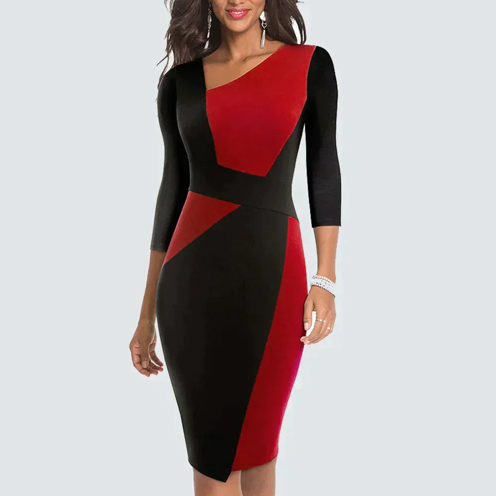 Yvaine – Einzigartiges Patchwork Bleistiftkleid für Damen