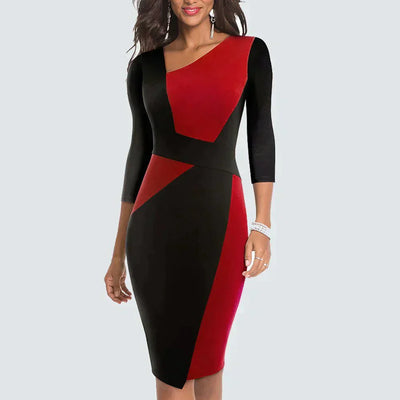Yvaine – Einzigartiges Patchwork Bleistiftkleid für Damen