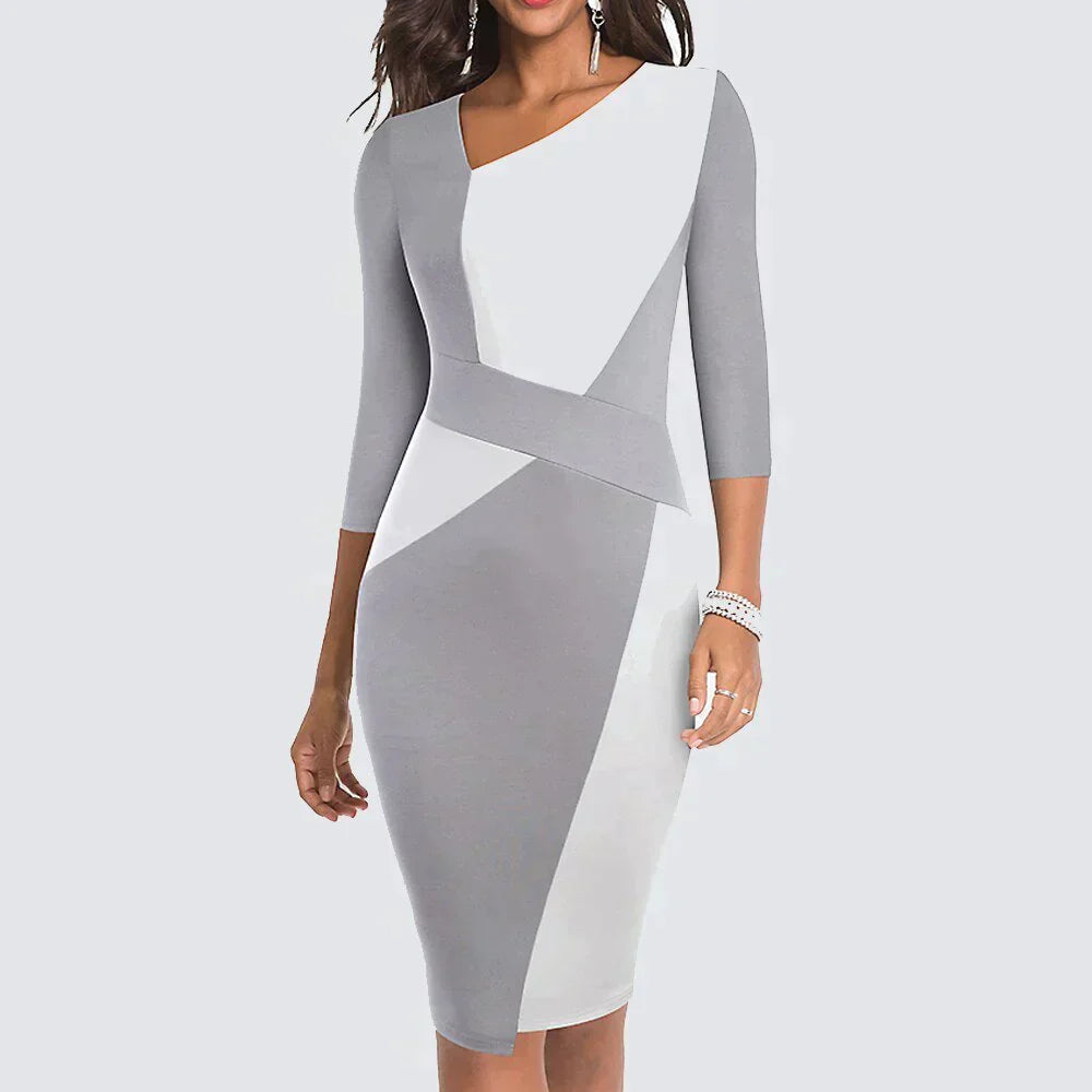 Yvaine – Einzigartiges Patchwork Bleistiftkleid für Damen