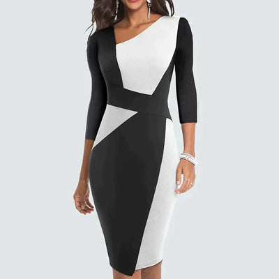 Yvaine – Einzigartiges Patchwork Bleistiftkleid für Damen