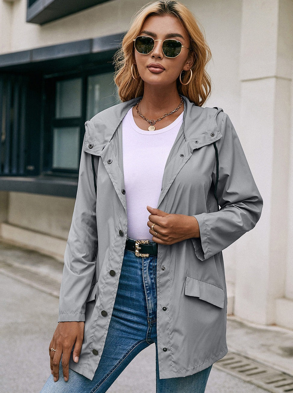 Aurora® | Lässige Jacke mit Kapuze und Knöpfen