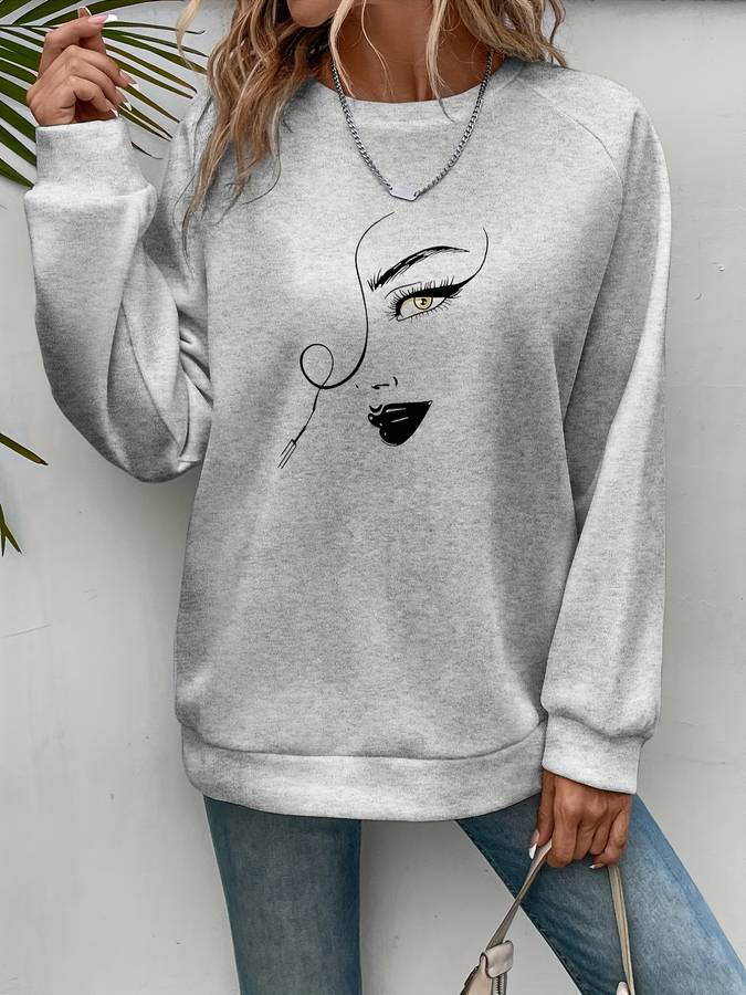 Claire® | Pullover mit Gesichtsaufdruck