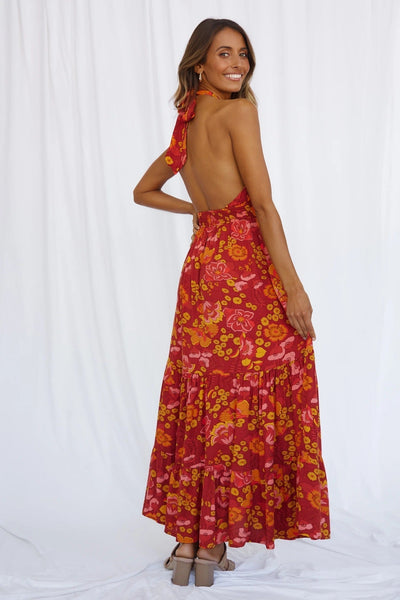 Silene | Langes Kleid Geschlitzt Rückenfrei