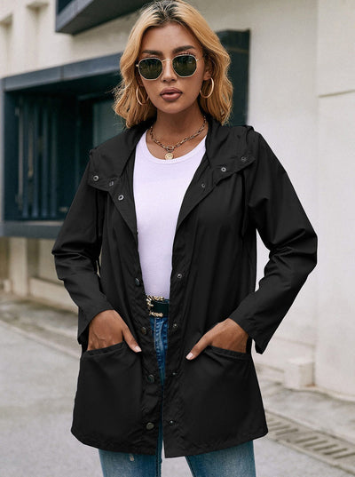 Aurora® | Lässige Jacke mit Kapuze und Knöpfen