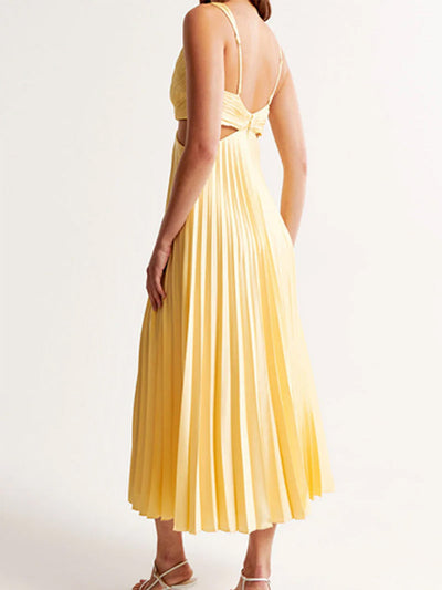 Sam | Plissiertes Midikleid mit Cut-Outs