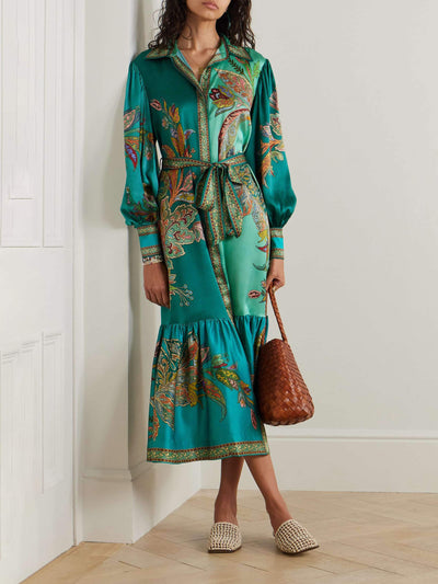 Aruchic™ - Blumendruck Maxi-Kleid