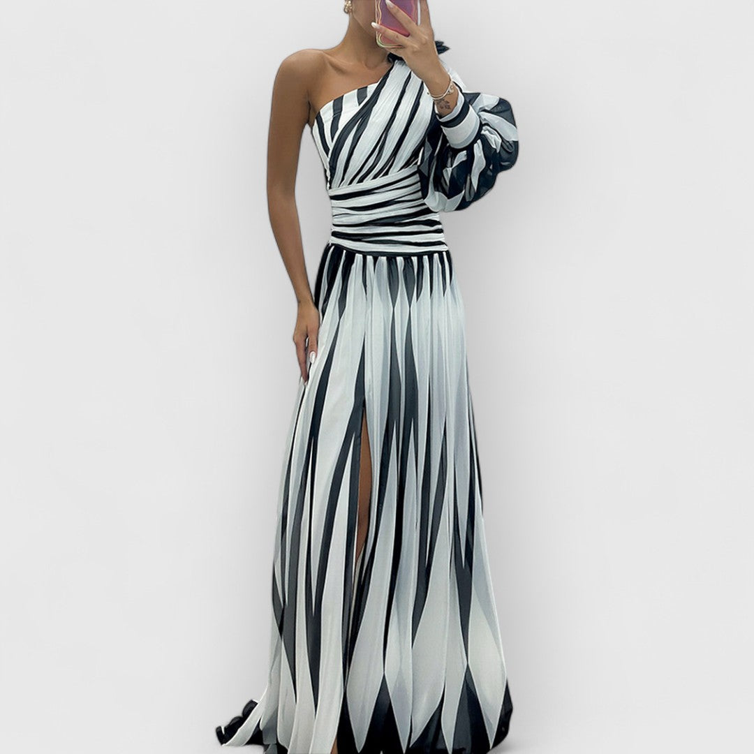 Chloe | Gestreiftes Maxikleid