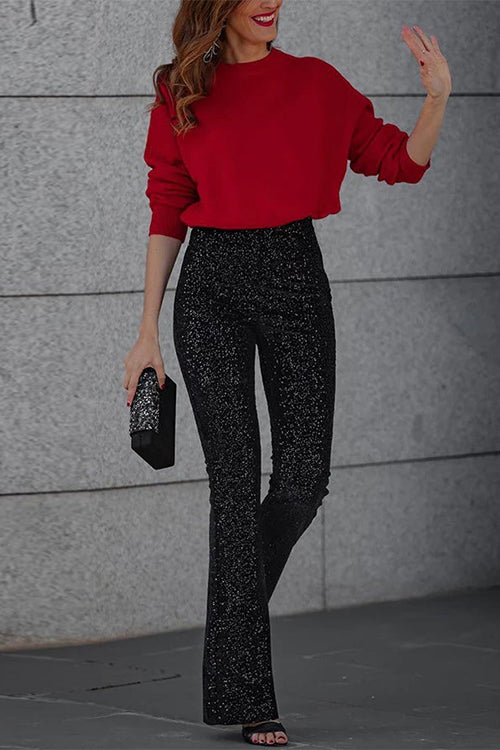 Ivariel - Glanz, Glamour & Komfort – die elastischen Glockenhosen aus Pailletten