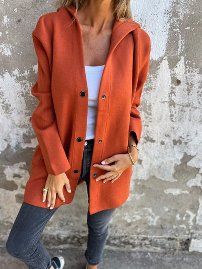Adriana - Modische Strickjacke mit Kapuze