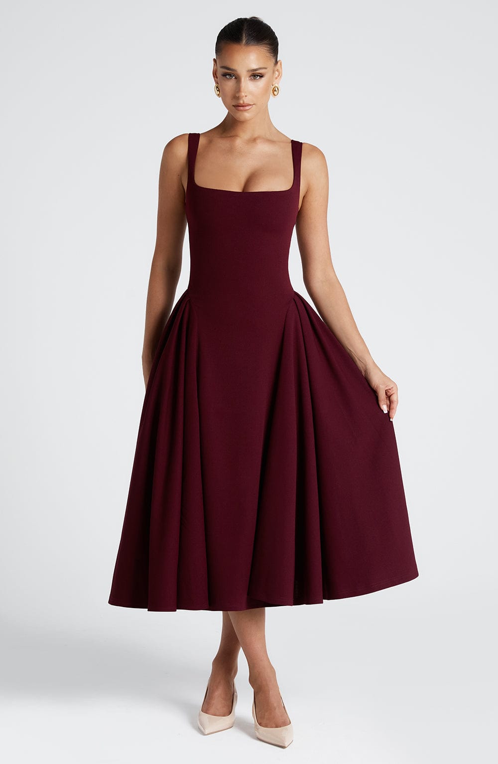 Betty | Kirschlack Midi-Kleid