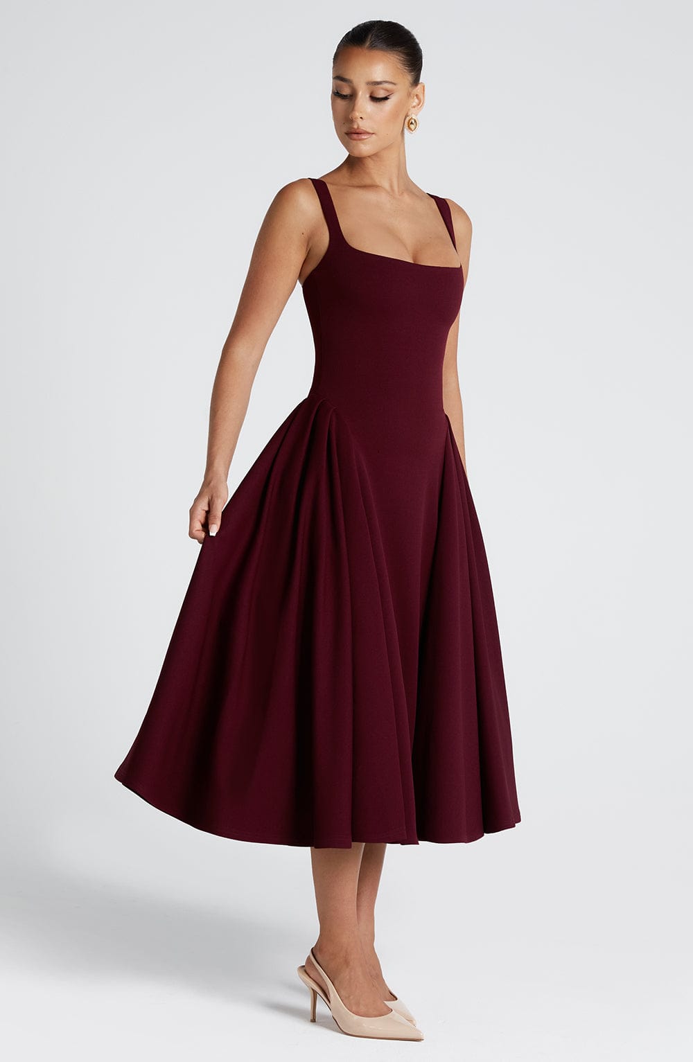 Betty | Kirschlack Midi-Kleid