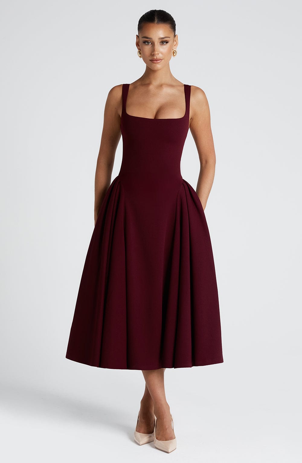 Betty | Kirschlack Midi-Kleid