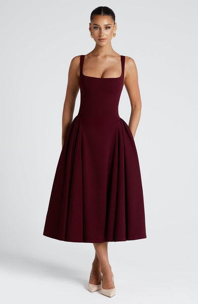 Betty | Kirschlack Midi-Kleid