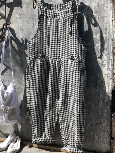 Amelia™ | Damen Latzhose mit weitem Schnitt und Streifen