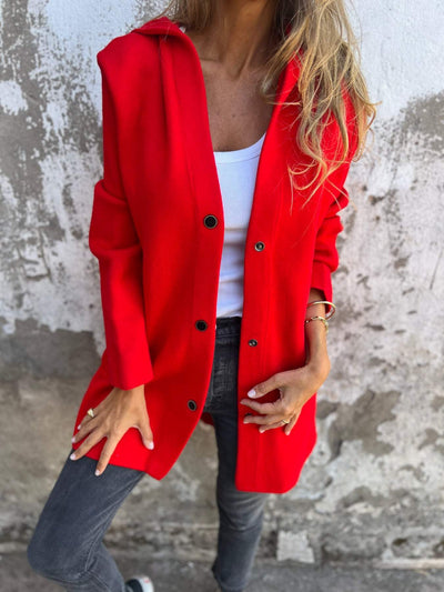 Adriana - Modische Strickjacke mit Kapuze