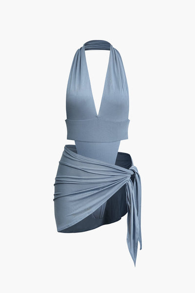 Nyx | Halterneck-Top & Drapierter Minirock – Ein aufregender Look für besondere Nächte