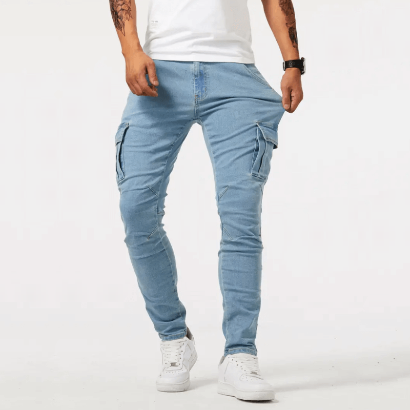 Gervais | Herren Cargo Jeans | Schwarz