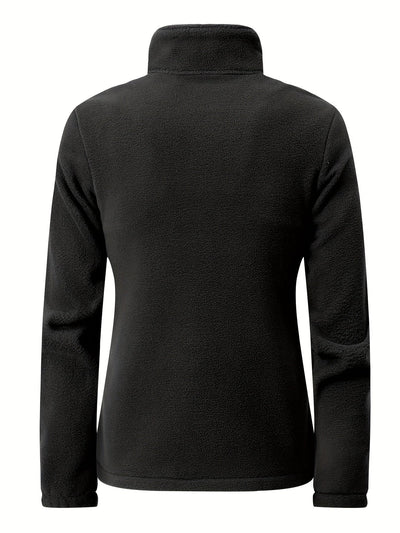 Fleecejacke Damen Mit Stehkragen | Reißverschluss Sportjacke Outdoor