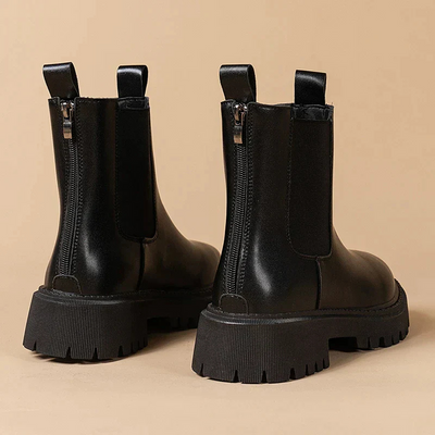 Esther | Damen Chelsea Boots | Schwarz