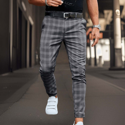 Gabin | Herren Chino Hose | Kariert Stoffhose