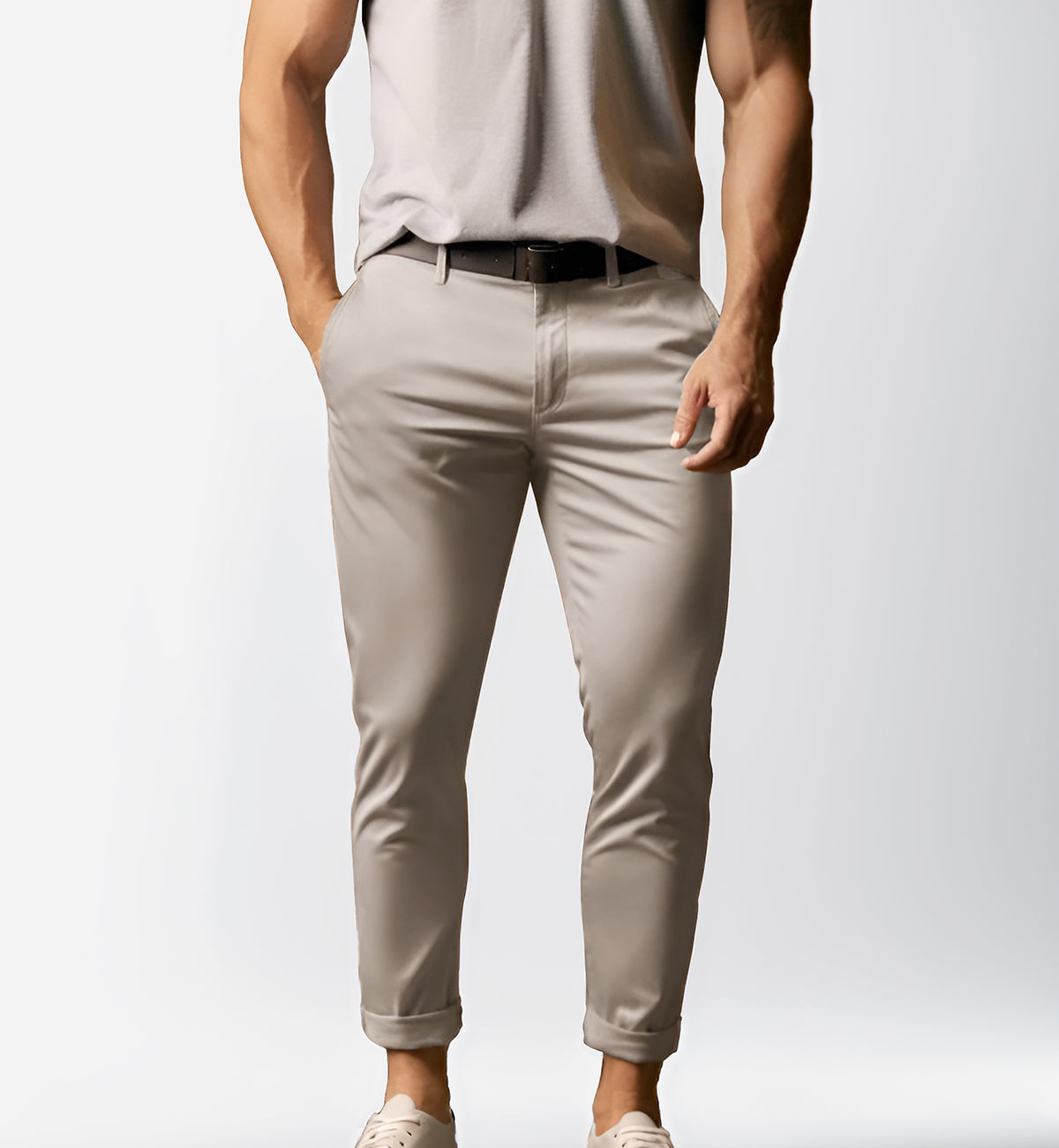 Franky | Herren Chino Hose | Schwarze Stoffhose