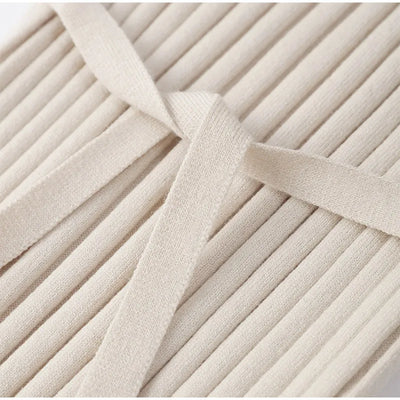 Angela | Einfarbiges Strick-Maxikleid