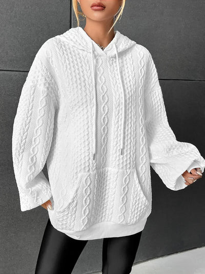 Sandra® | Übergroßer Pullover mit Kapuze und Kordelzug