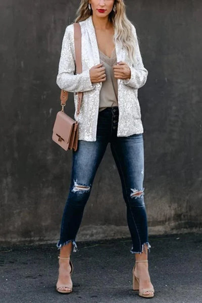 Eleganter Damenblazer mit Pailletten