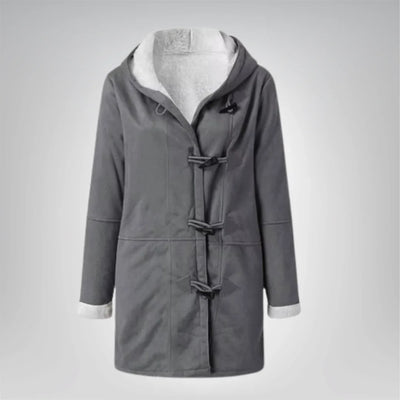 Damen Fleecejacke mit Kapuze und Taschen