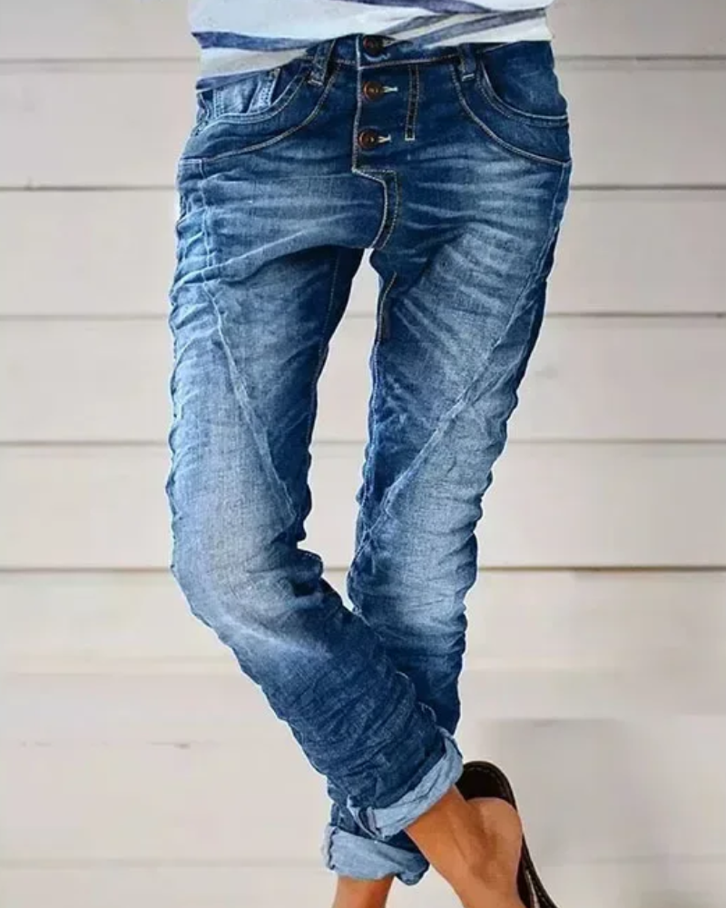 Lannie | Damen High Waist Jeans | Stretch